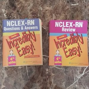 2 RN NCLEX Review made incredibly easy study books